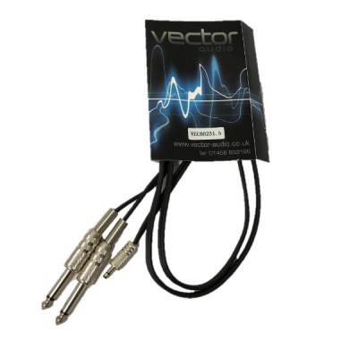 VEC60231.5 3.5mm Stereo Jack - Twin 6.3mm Jack 1.5m.jpg